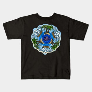 Tropical Island Themed Mandala Kids T-Shirt